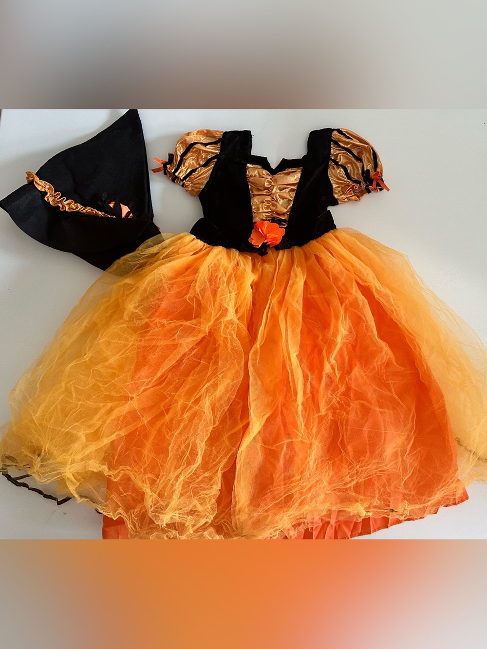 Target Girls Toddler Witch Halloween Costume Dress & Hat 4T 5T